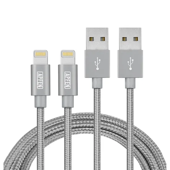 Câble de chargeur Lightning tressé en Nylon doré, câble de charge Super rapide, câble de données USB