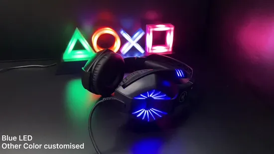 Casque de jeu filaire avec suppression du bruit, éclairage RGB, écouteurs USB pour Gamer, Microphone, vente en gros