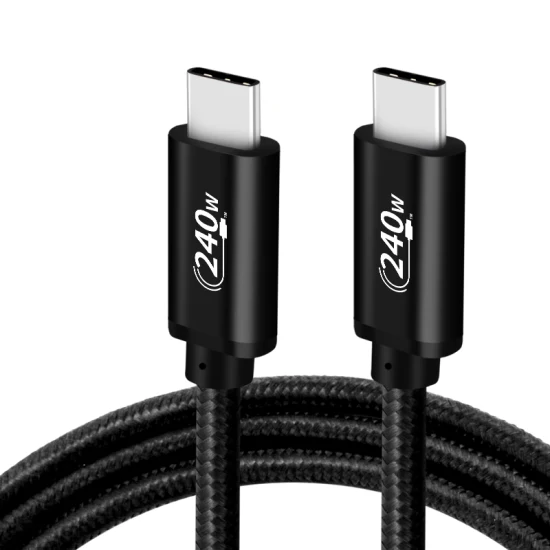 Câble de charge rapide puissant 48V 5A câble USB C Pd 240W USB 2.0 Type C à câble de Type C pour le chargement de téléphone MacBook